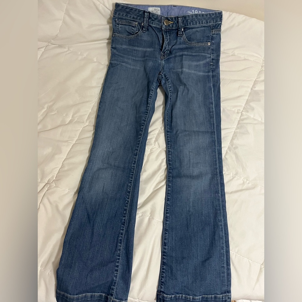 High rise vintage blue flare jeans